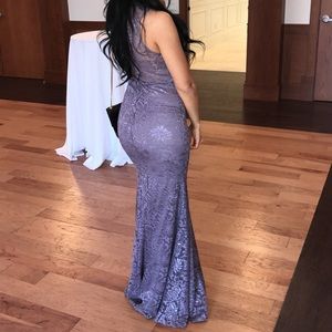 Windsor purple lace long dress